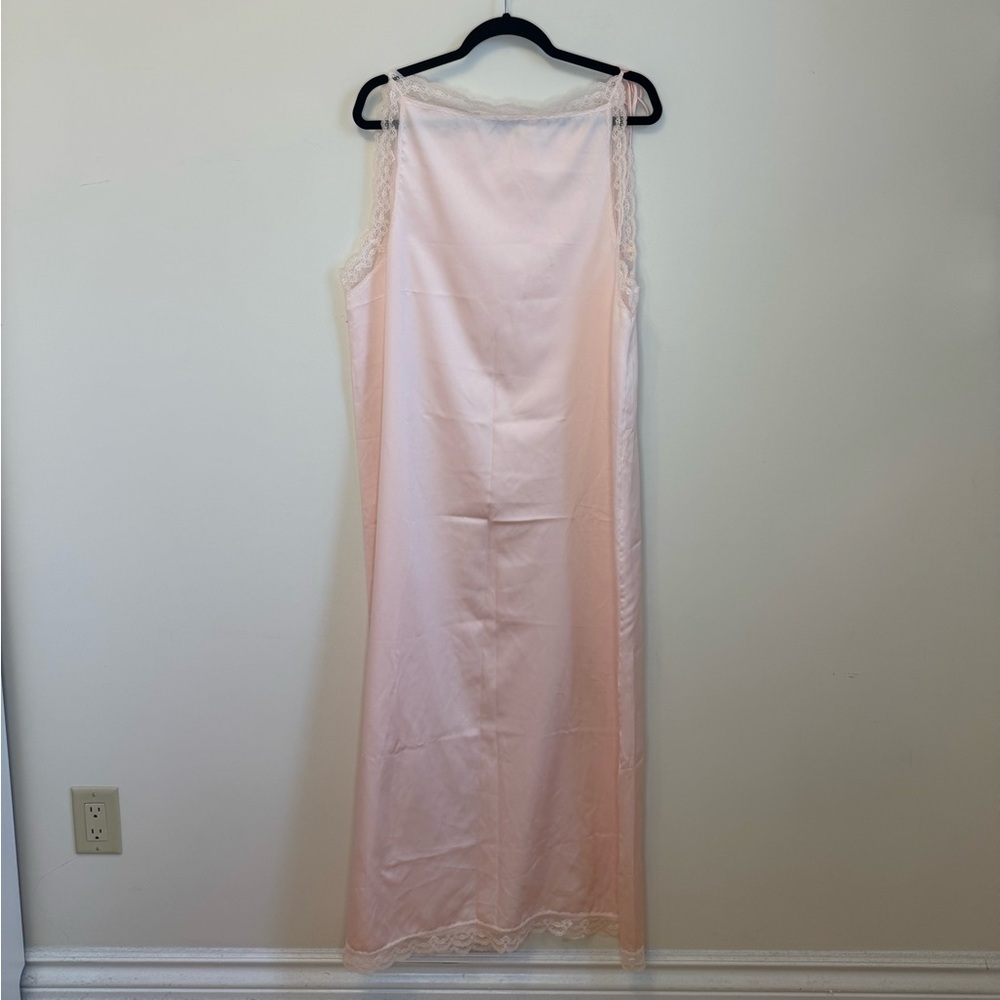 Women's Pink Lace-Trim Slip Nightgown